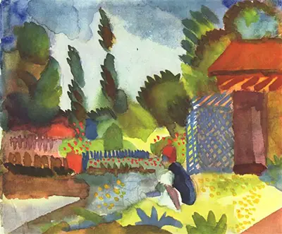 Tunis Landscape with a Sedentary Arabs August Macke